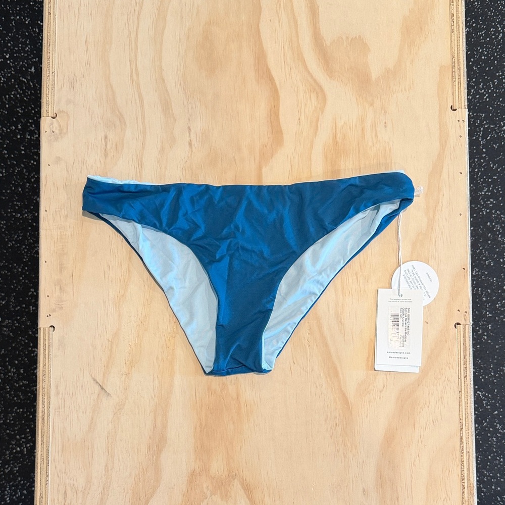 Carve Designs Teal and Light Blue Bikini Bottom